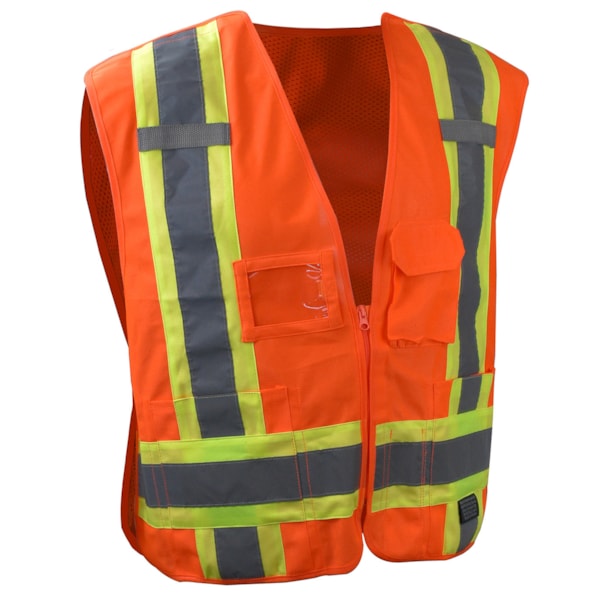  Heavy Duty 7-Pocket Tear Away Cruiser Vest X-Back