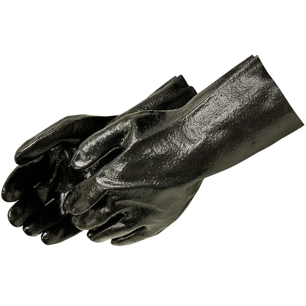 14" Semi-Rough Black PVC Glove 