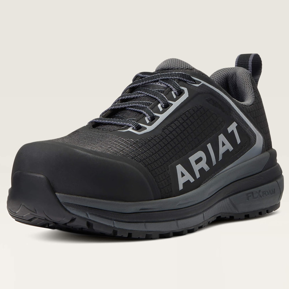  Ladies Outpace Black & Charcoal Composite Toe Sneakers