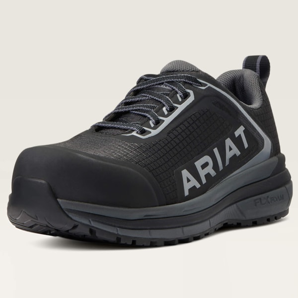  Ladies Outpace Black & Charcoal Composite Toe Sneakers