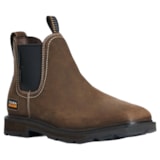 Men's Brown Groundbreaker Chelsea Steel Toe Work Boots thumbnail 1