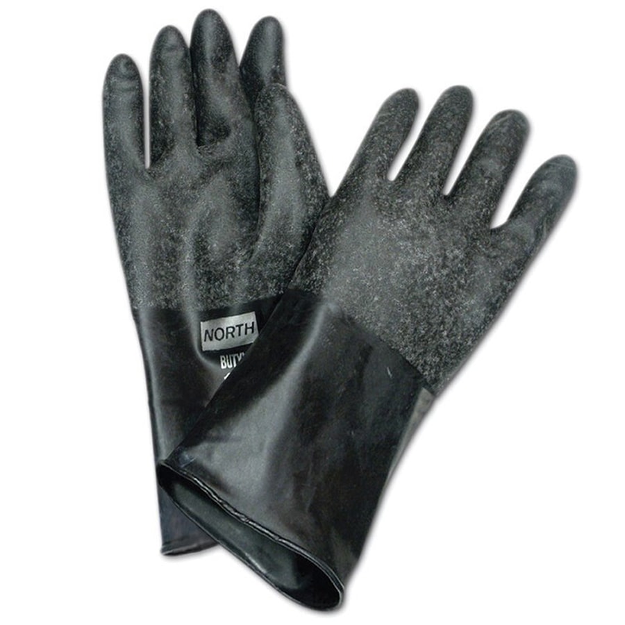 Black 9 Unsupported Chemical-Resistant Gloves - 14 in Length - Rough Finish - 32 mil Thick 
