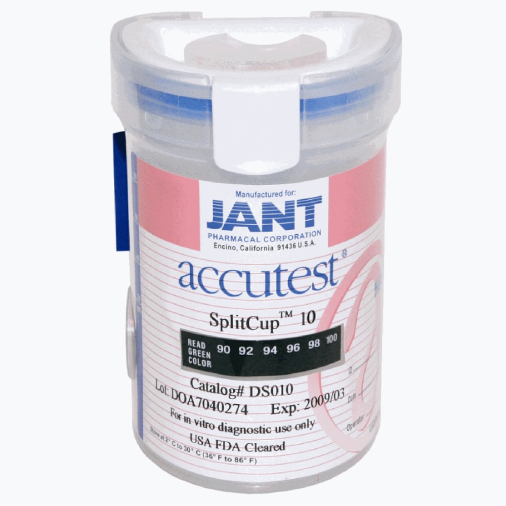 10-Panel Accutest Split Cup Drug Test Kit 
