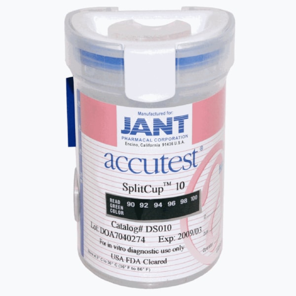 10-Panel Accutest Split Cup Drug Test Kit 