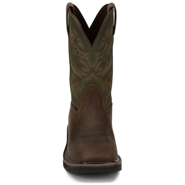 Mens Stampede Driller Brown/Green Steel Toe Work Boots