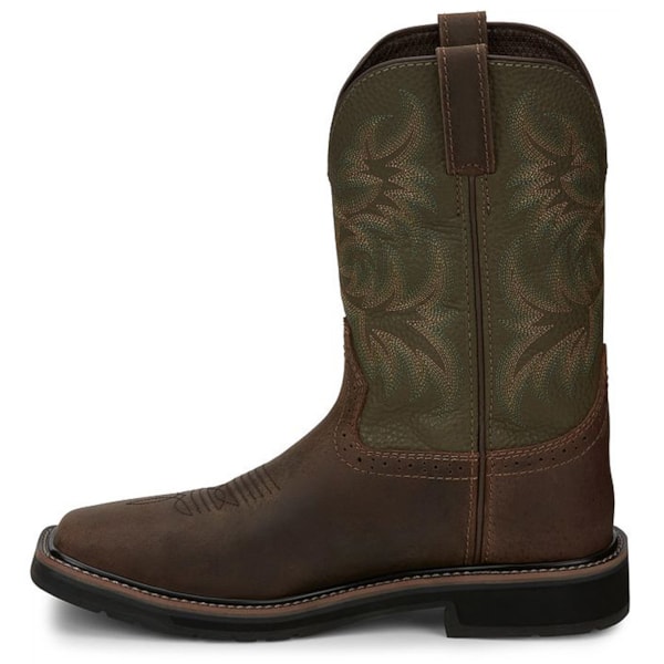 Mens Stampede Driller Brown/Green Steel Toe Work Boots