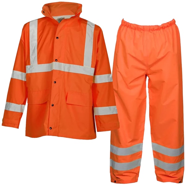 Orange, Class 3 & Class E, Rainwear Set