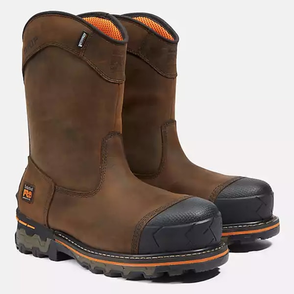 Men's Boondock Waterproof Pull-On Comp-Toe Work Boots