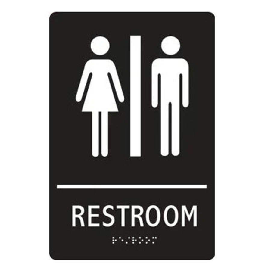 ADA Braille Tactile Sign: Unisex Restroom