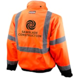 Class 3 Deluxe 3-in-1 Zip-Out Fleece Lined Traffic Safety Bomber Jacket, Custom Product Add Your Logo thumbnail 4