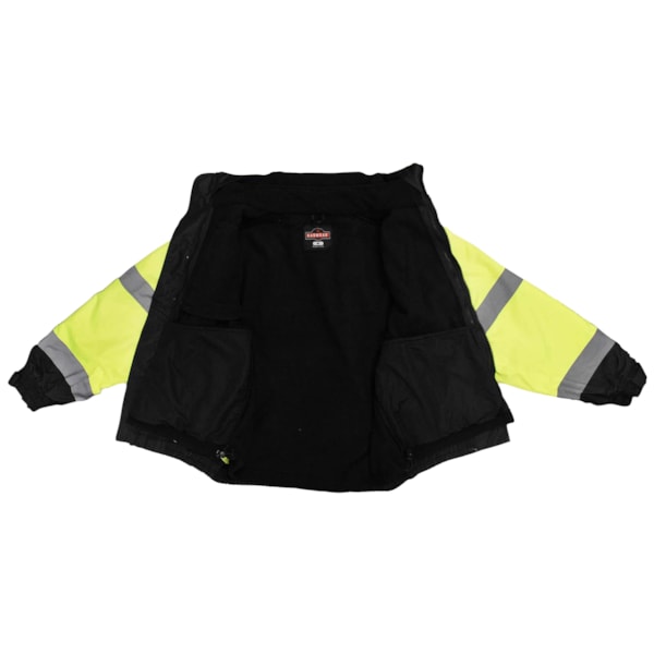Class 3 Deluxe 3-in-1 Zip-Out Fleece Lined Traffic Safety Bomber Jacket, Custom Product Add Your Logo