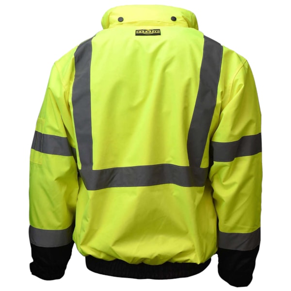 Class 3 Reflective Hi-Vis Deluxe 3-in-1 Zip-Out Fleece Lined Traffic Safety Bomber Jacket 