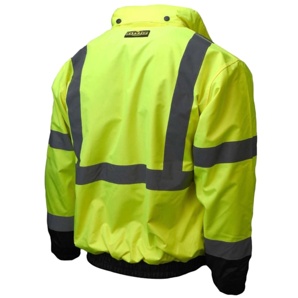 Class 3 Reflective Hi-Vis Deluxe 3-in-1 Zip-Out Fleece Lined Traffic Safety Bomber Jacket 