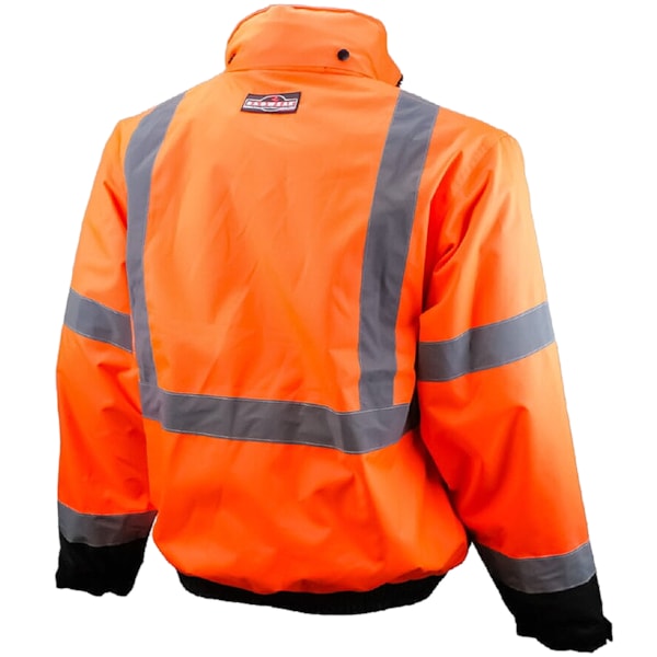 Class 3 Reflective Hi-Vis Deluxe 3-in-1 Zip-Out Fleece Lined Traffic Safety Bomber Jacket 