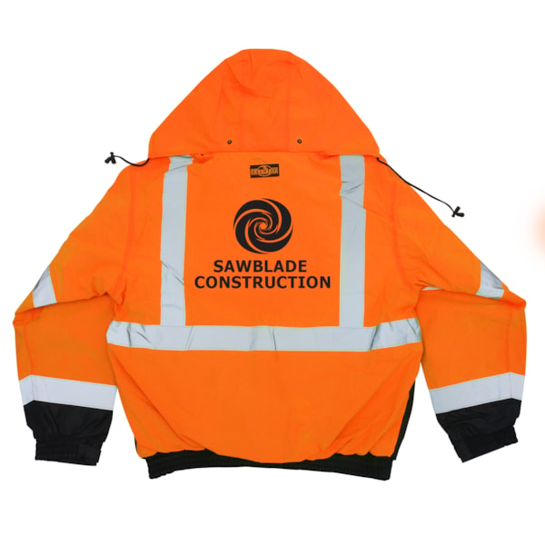 Class 3 Deluxe 3-in-1 Zip-Out Fleece Lined Traffic Safety Bomber Jacket, Custom Product Add Your Logo