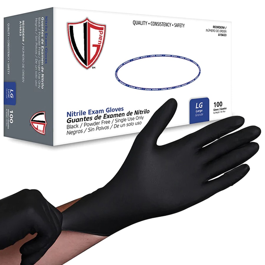 7 mil Black Nitrile Exam Glove