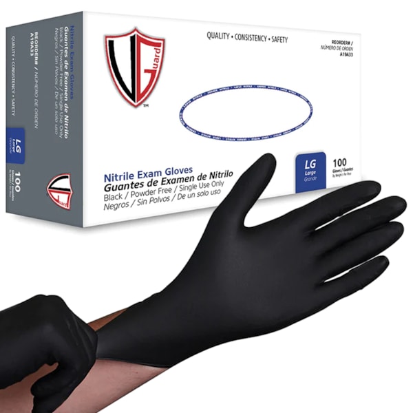 7 mil Black Nitrile Exam Glove