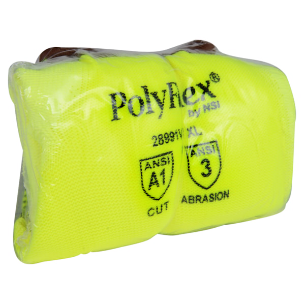 Hi-Vis Lime Polyurethane Palm Coated Nylon Gloves Vend Pack