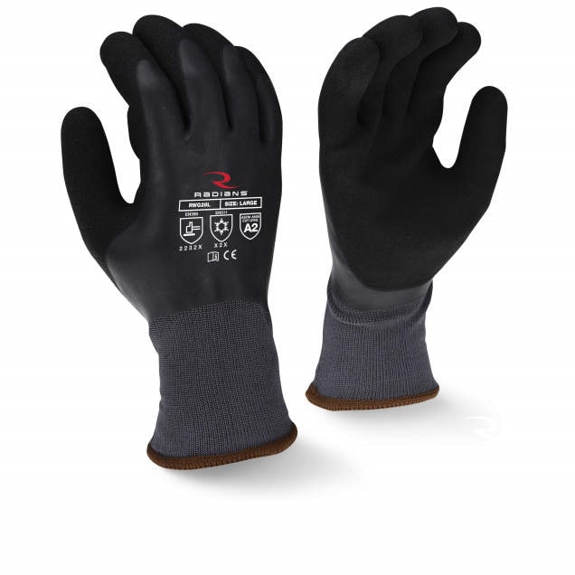 Cut Protection Level A2 Dipped Waterproof Winter Gripper Glove