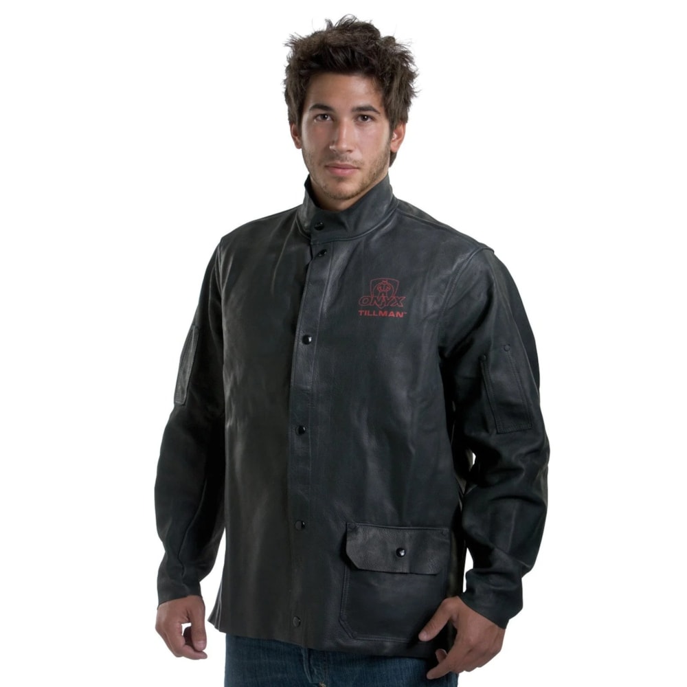 30" Onyx Grain Cowhide Leather Welding Jacket