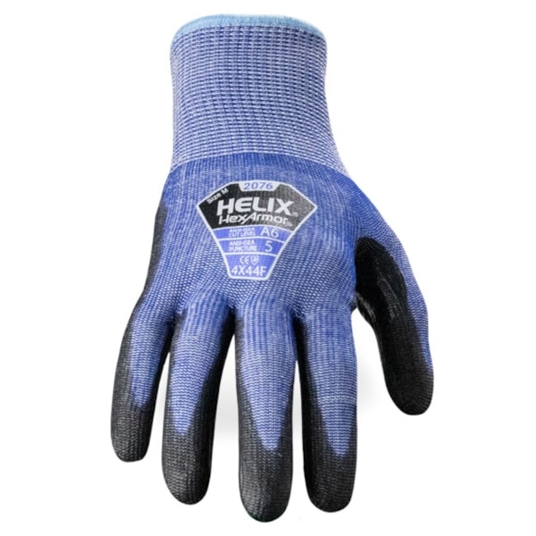 Helix® 2076 A6 Cut-Resistant Polyurethane Palm Coated Work Glove