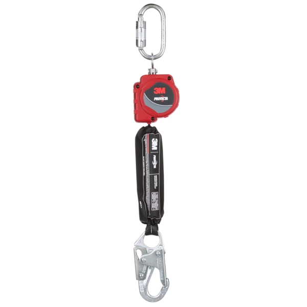 Protecta® Self-Retracting Lifeline with Carabiner Web, Steel Snap Hook, 6 ft