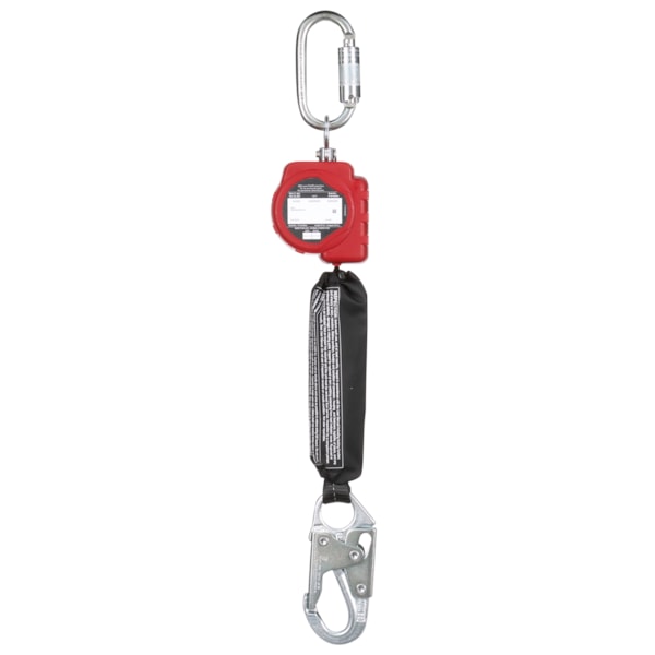 Protecta® Self-Retracting Lifeline with Carabiner Web, Steel Snap Hook, 6 ft