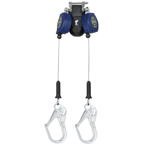 8' FT-X™ Cable Class 2 Leading Edge Personal SRL-P, Twin-leg with Steel Rebar Hooks
