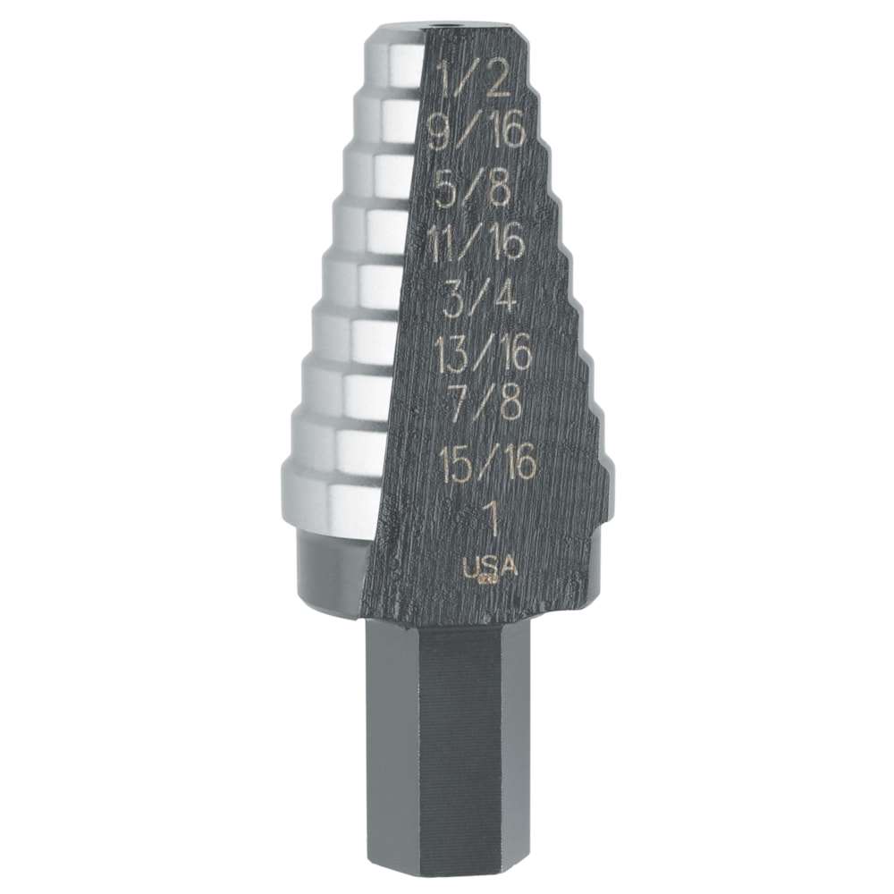 Step Drill Bit 9/16-1'' with 7/16 Shank