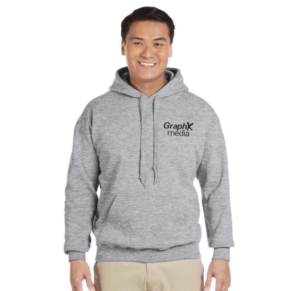 8 oz. Heavy Blend™ 50/50 Fleece Hooded Color Sweatshirt, Custom Product Add Your Logo