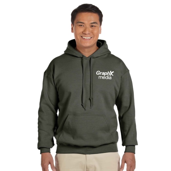8 oz. Heavy Blend™ 50/50 Fleece Hooded Color Sweatshirt, Custom Product Add Your Logo