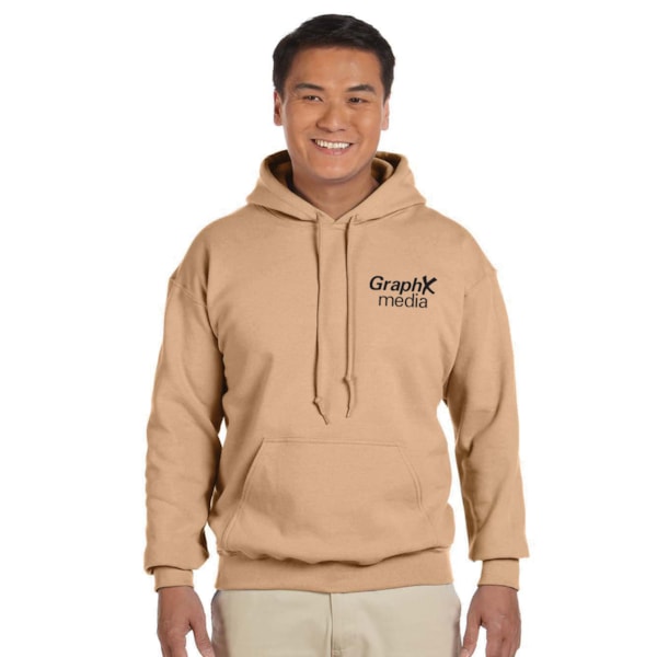 8 oz. Heavy Blend™ 50/50 Fleece Hooded Color Sweatshirt, Custom Product Add Your Logo