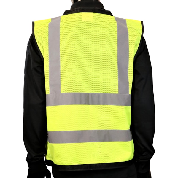 SFT1 HIVIS VST,TWILL BTTM PCKTS,ZIP CLOS