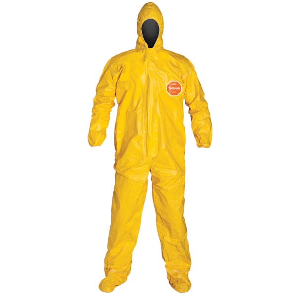 Tychem 2000 Zip Front with Hood, Boots, Elastic Wrist Coverall 4/Case
