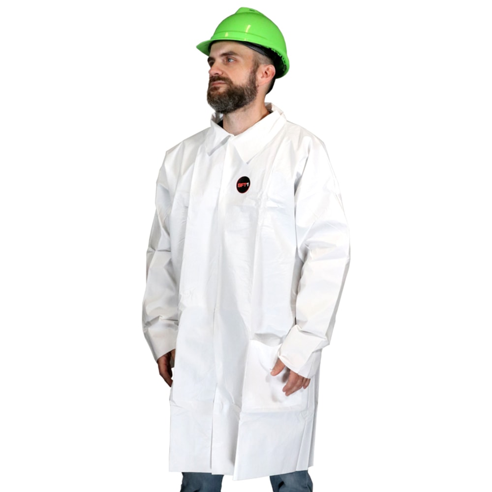 SFT1 LABCOAT WHT RIPSTOP MATERIAL