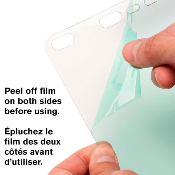 Polycarbonate Face Shield Window - Shape E - Unbound - Clear