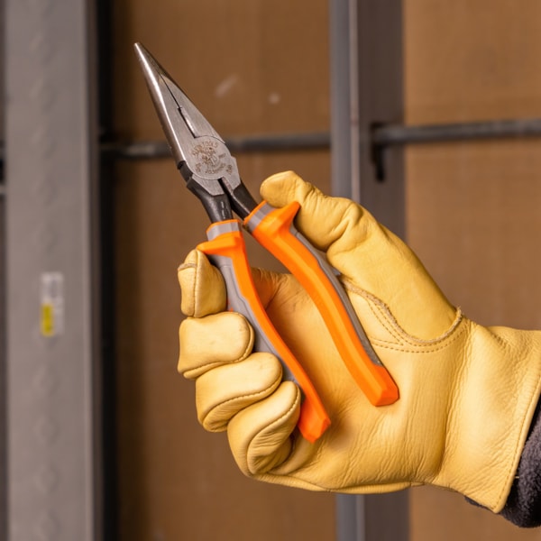 Pliers, Long Nose Side-Cutters, Insulated, 8-Inch
