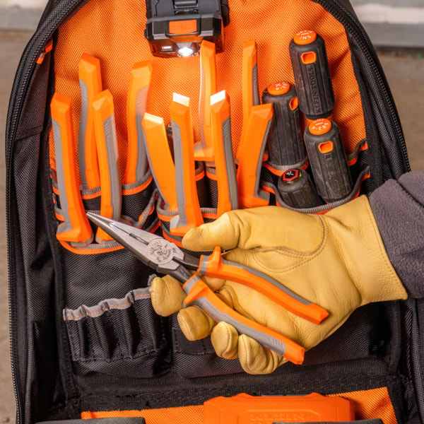 Pliers, Long Nose Side-Cutters, Insulated, 8-Inch