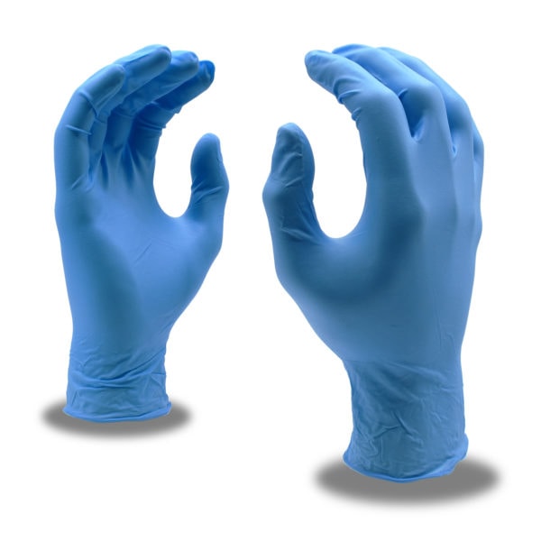 Nitri-Cor Silver™ Industrial Grade 4 mil Powder Free 9.6" Nitrile Disposable Gloves, 100/Box