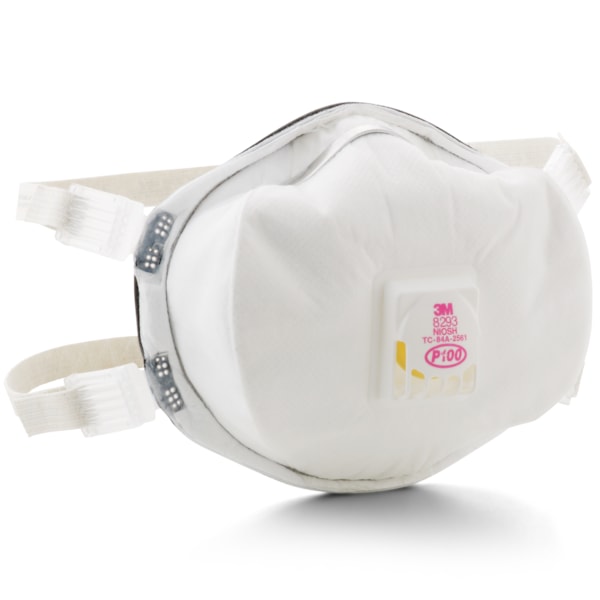 8293 P100 Maximum Efficiency Exhalation Valve Disposable Respirator Mask