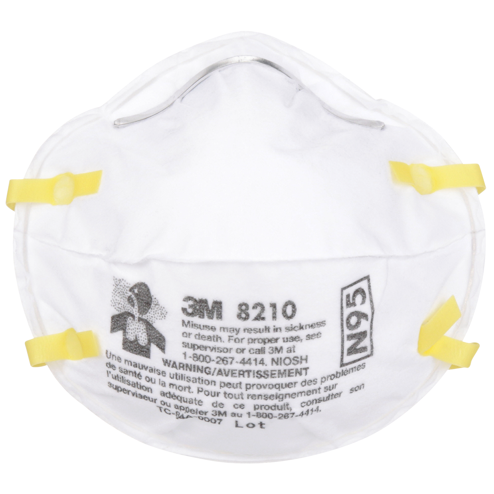 3M™ 8210 N95 Standard Size Disposable Respirator Masks, 20/Box