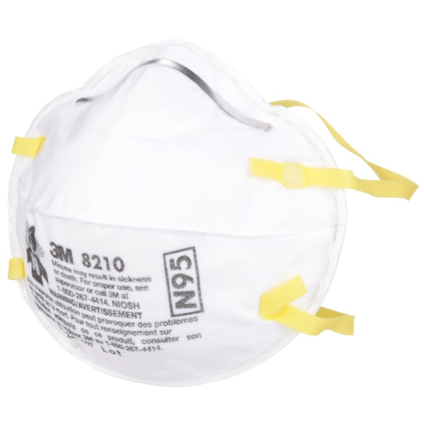 8210 N95 Standard Size Disposable Respirator Masks, 20/Box