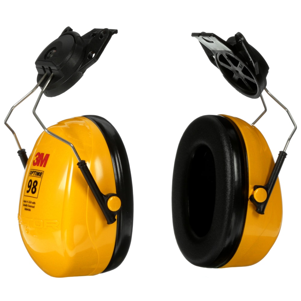 Peltor™ Optime™ 98 NRR 23 Select Hard Hat Cap Mount Ear Muffs