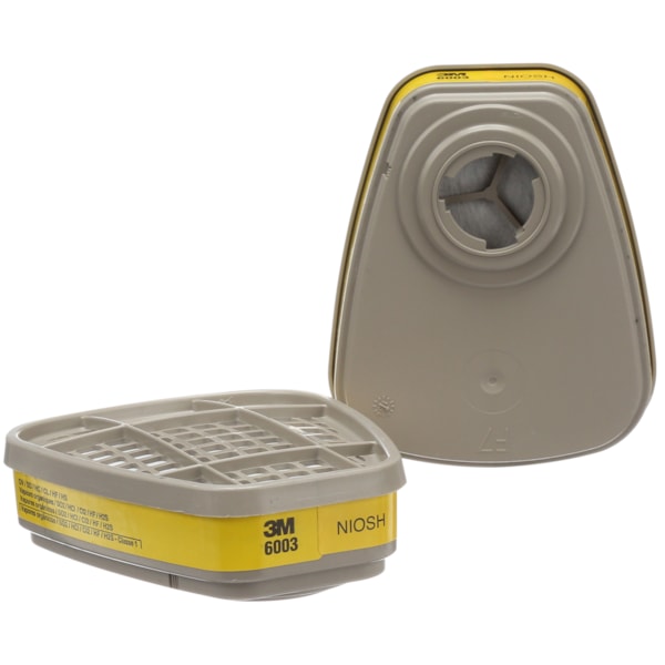 Organic Vapors/Acid Gases Respirator Cartridges, 2/Pack, For Use With 1/2 Mask and Full Face Respirators