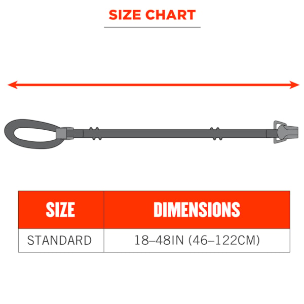 Squids® 3155 Elastic with Clamp Hard Hat Lanyard