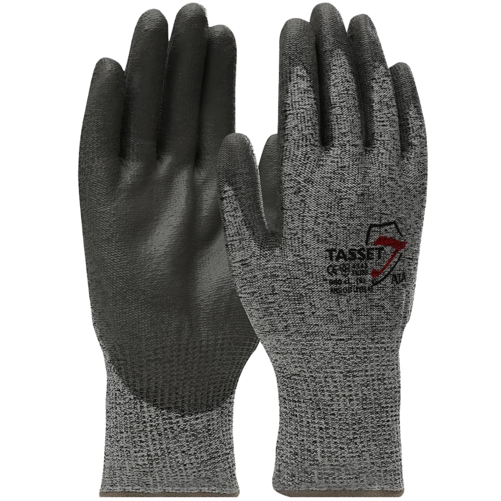 Seamless Knit PolyKor® Blended Glove with Polyurethane Coated Flat Grip on Palm & Fingers