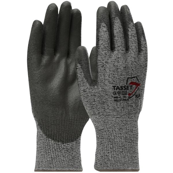 Seamless Knit PolyKor® Blended Glove with Polyurethane Coated Flat Grip on Palm & Fingers
