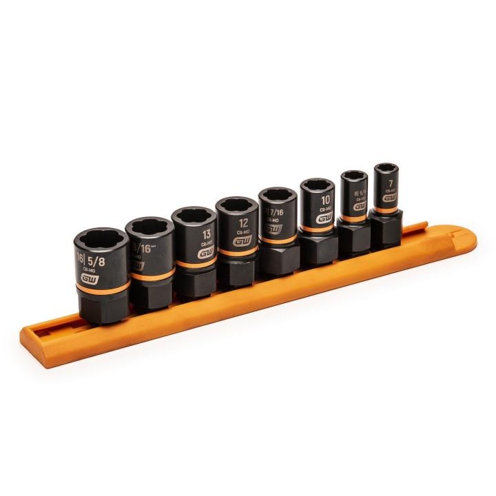 Bolt Biter™ 8-Piece 1/4" & 3/8" Drive Impact Extraction Socket Set