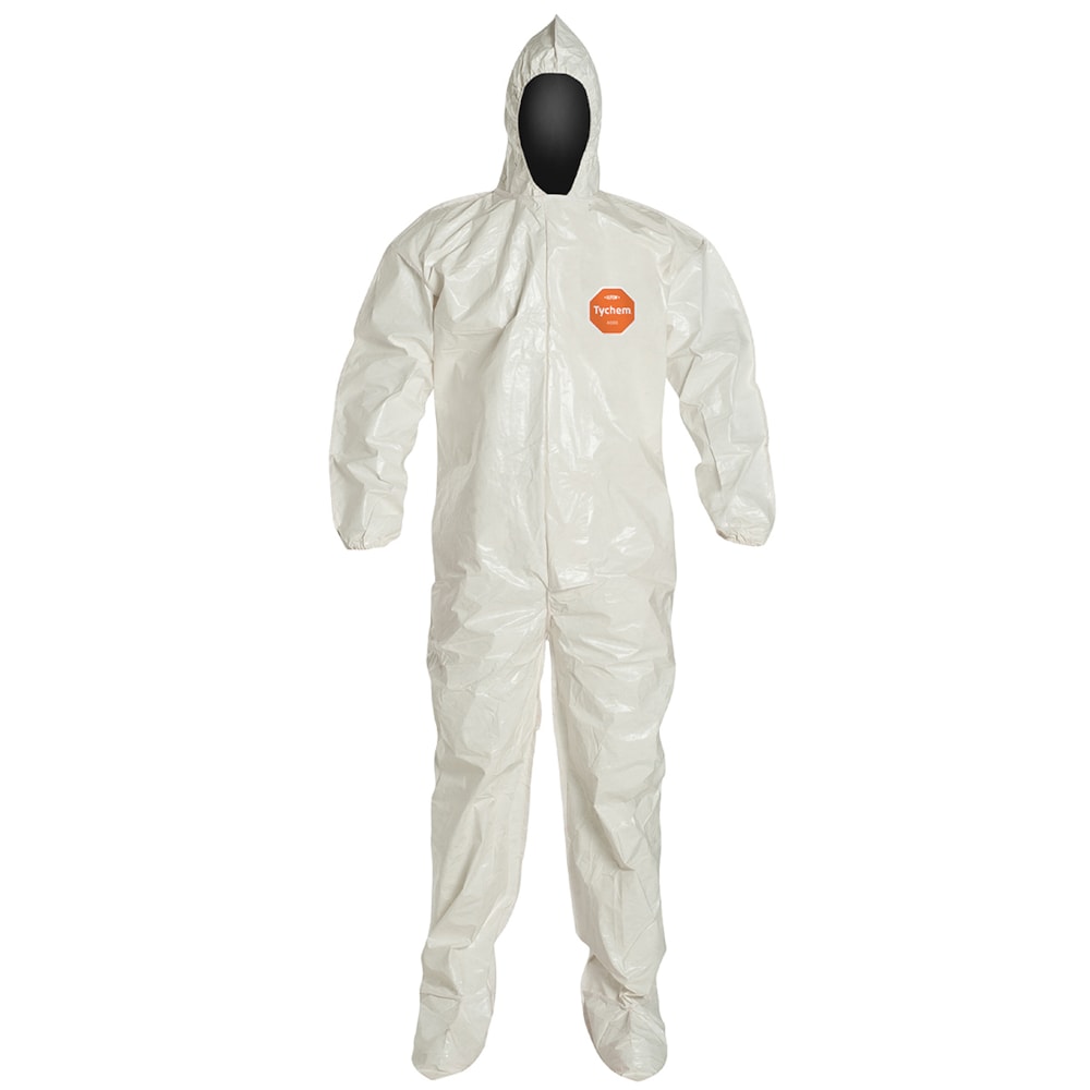 Tychem® 4000 Hood, Boots, & Elastic Wrists Chemical Resistant Coveralls