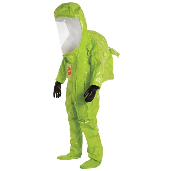 Tychem® 10000 Level A Rear Entry Fully Encapsulated, Expanded Back Hazmat Suit, 1/Case